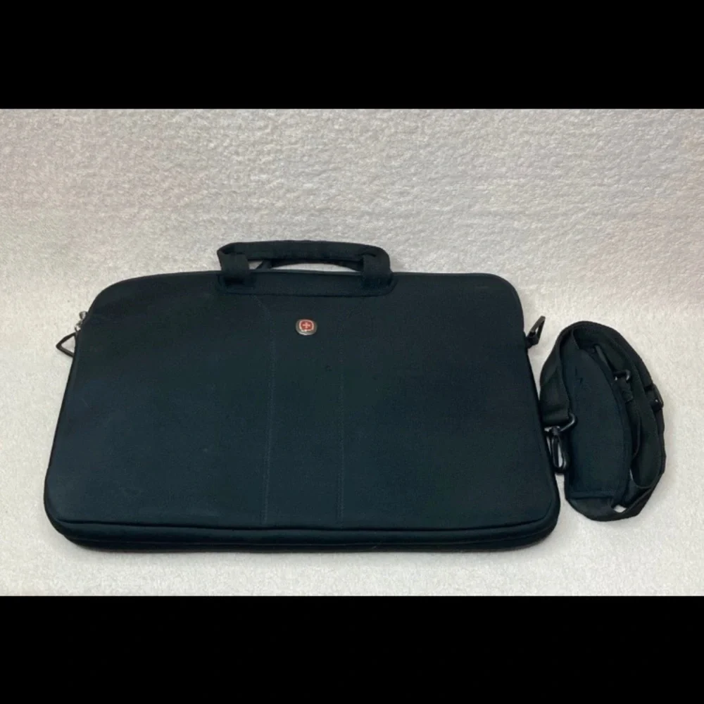 Wenger Legacy Neoprene Ultra Slim 17” Laptop Case-Black-Shoulder Strap-Business